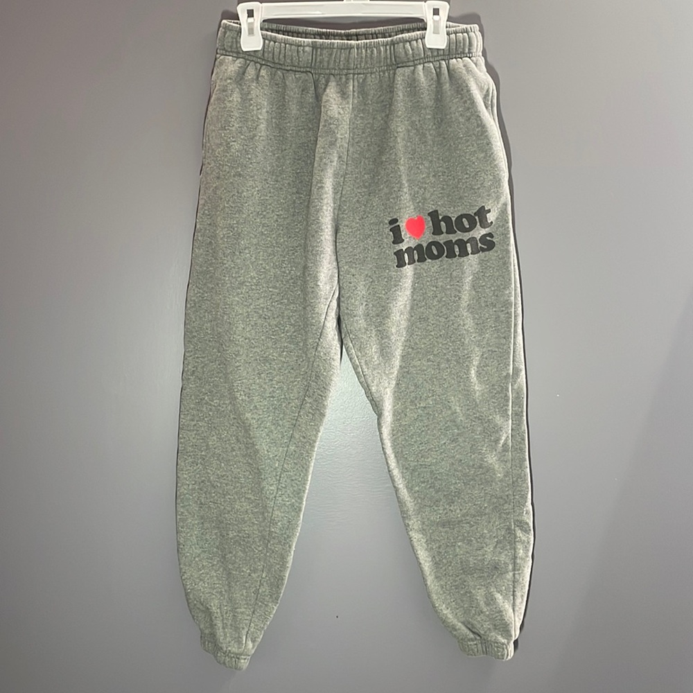 I Heart Hot Mom Gray Sweatpants